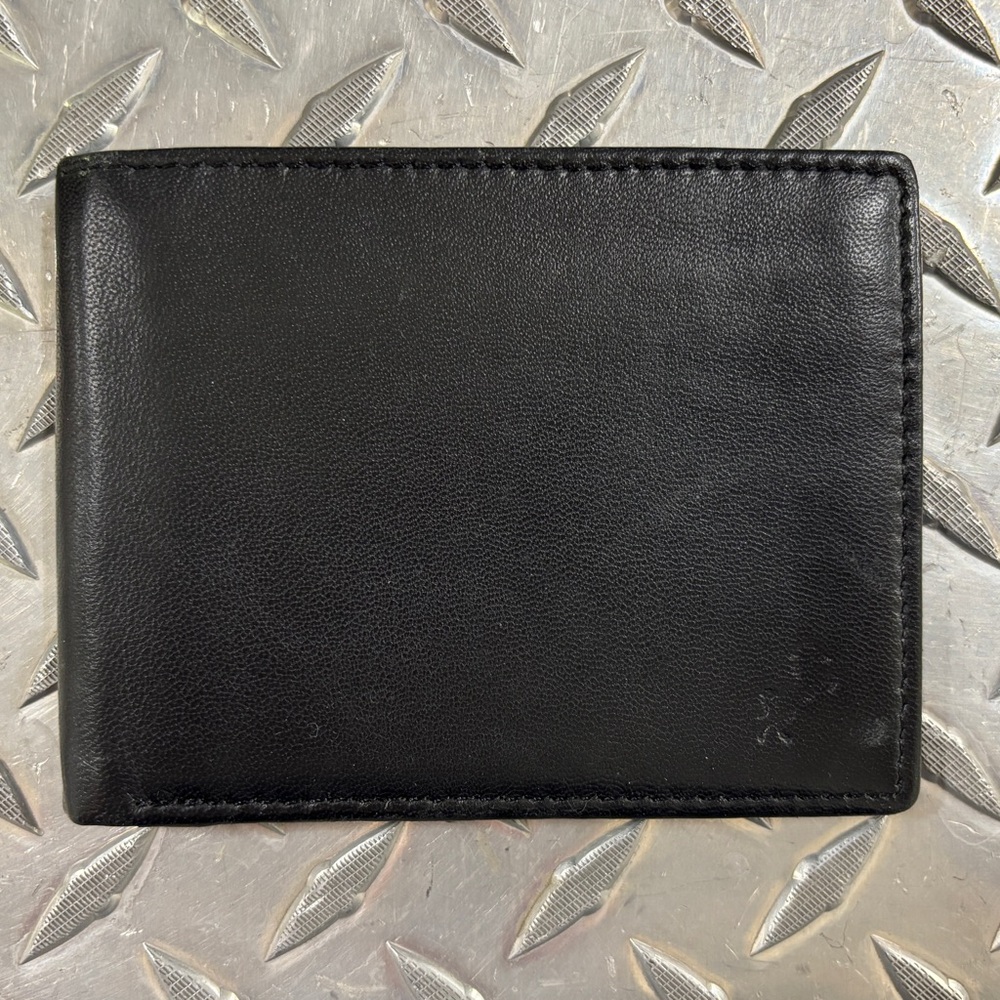 Fionte RFID Black Men’s Genuine Leather Wallet